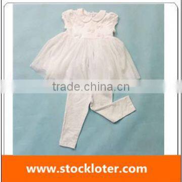 Stock kids clothing Girls knitted Dress and Pants set overstock Liquidation,140807e