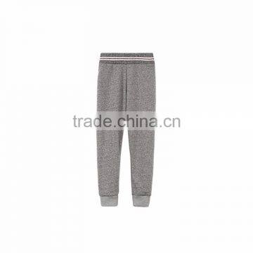 HAODUOYI Girl's Grey Ribbed Waist & Cuff Sporty Pants photo-5