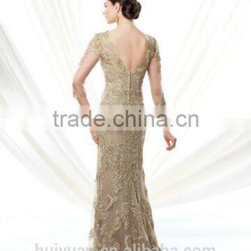 New Designer Lace Open Back Elegant Dresses Long Sleeves