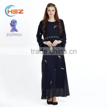 Zakiyyah 7001 Pretty Girls Malaysia Islamic Clothing Wholesale Dubai Fashion Muslim Kaftan Dress New Model Abaya in Dubai photo-3