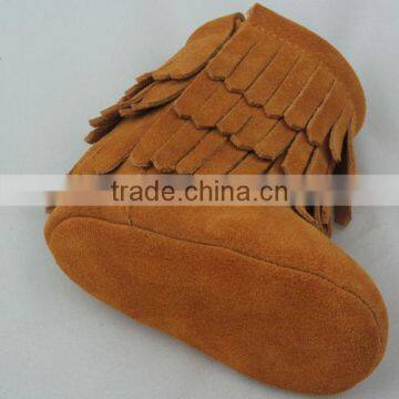 Three Layers Handmade Lovely Soft Sole Moccasins Baby Boots photo-6