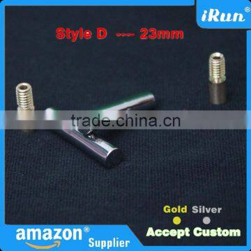 Gold/Silver 23mm Shoelaces Laces Cylindrical Aglets For Mids & Lows Trainers - Metal Aglets Shoe Laces Tips Replacement photo-3