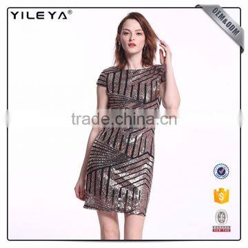 Oem&Odm Service Dotted Line Deep V Behind Women Stylish Dress photo-5