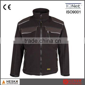 Mens TPU and Fleece 3 Layer Anti-abrasion Softshell Jacket Blue Men photo-2