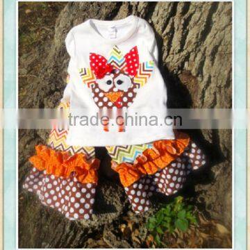 Ibear Baby Girls Clothing Set Boutique Thanksgiving Hotsale China Yiwu Girls Clothing Sets Ruffle Wonder Kids Clothing Sets photo-3