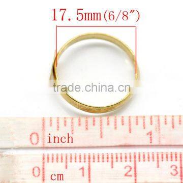 Brass Tone Adjustable Rings Blanks Round Cabochon Ring Setting photo-2