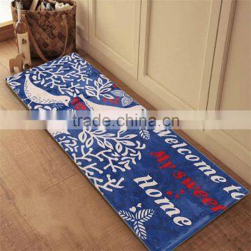 2017 High Quality Lovely Durable Home Bedroom Washable Carpet Bird Pattern Skid Resistance Water Absorption Bathroom Floor Mat photo-3