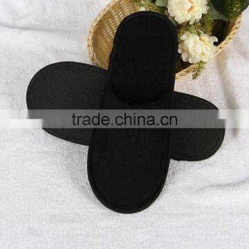 Black Anti-slip Hotel Terry Towel Slipper photo-2