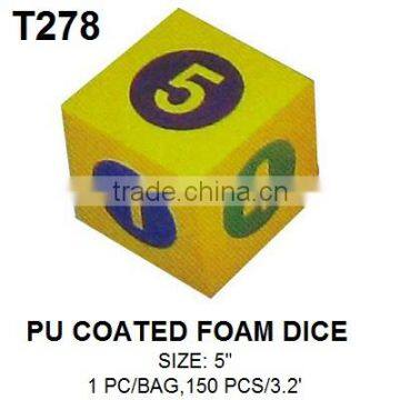 5inch PU Coated Foam Number Dice