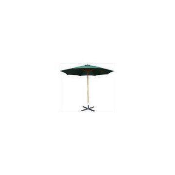 Natural Outdoor Cantilever Umbrella Wooden Market Umbrella For Hotel Cafe