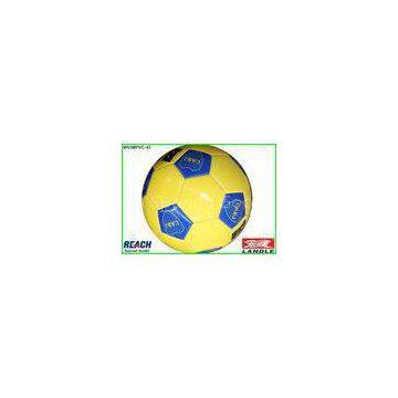 31 Panel Rubber Full Size Soccer Ball Yellow Footballs For Promotion
