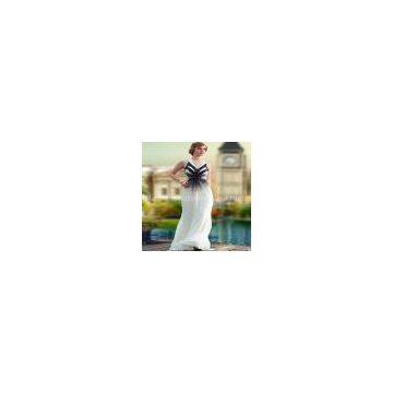 Hot Sale Floor Length Halter Beaded Formal Evening Dress for Mom photo-2