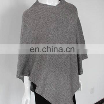 best-selling cable knitted 100%cashmere poncho with many colors to choose