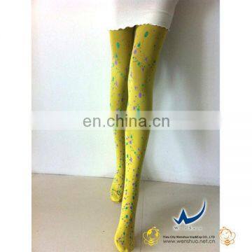 2013 Fashion Splash-ink Print Tube Pantyhose Tights