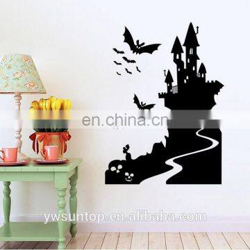 Halloween Theme Castle and Bat Window/Wall Sticker Halloween Decoration Home Decoration