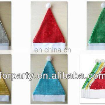 CHN-0137S Fashion sequin christmas hat Christmas santa hat with sequin