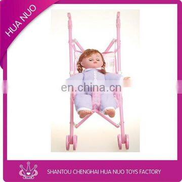 Hot new toy for 2014 china factory doll girl toy baby doll stroller wheels