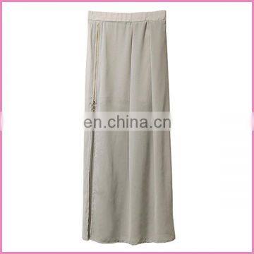 Summer Thin Chiffon Long Wrap Skirt Sexy Side Zipper Design Skirt photo-2
