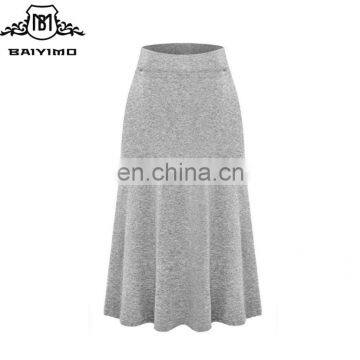 2017 Hot Sale Pleated Fashion Blank Umbrella Flared Midi Skirt for Lady