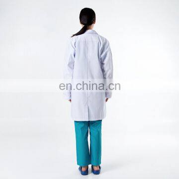 Unisex White Polyester Cotton Lab Coat