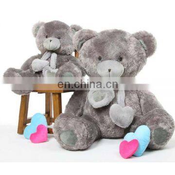 LOW MOQ Plush Soft Large Teddy Bear OEM Custom Cartoon Stuffed Plush Toy 200cm Grey Teddy Bear Skin