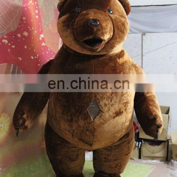 2.2-3 meter high inflatable realistic brown bear costume