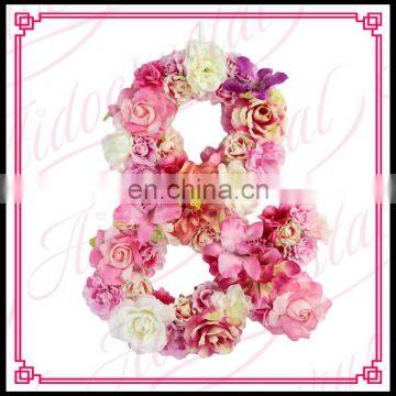 Aidocrystal Latest Product Simulation Flower Letter & for Wedding Bridal Bridegroom Name Combination Decorative photo-2