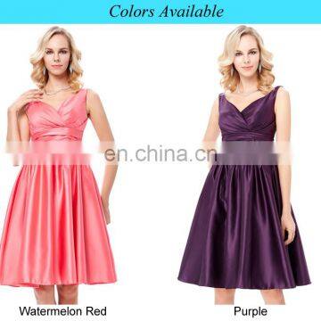 Grace Karin Sleeveless V-Neck Satin Purple Color Homecoming Dress Short Prom Party Dress 8 Size US 2~16 GK000126-2 photo-6