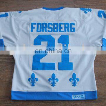 #21 Forsberg Quebec Nordiques Hockey Jersey