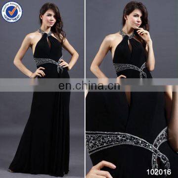 wholesales sexy sleeveless jersey black long dress evening dresses