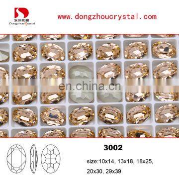 Dongzhou Oval K9 Material Fancy Stone Crystal For Jewelry Making