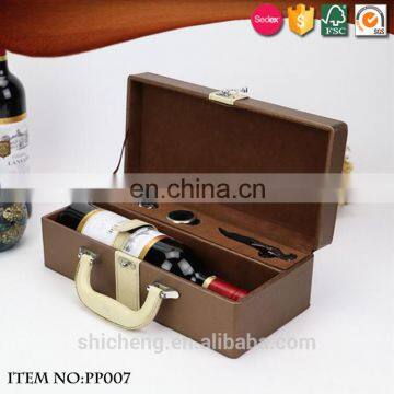 Champagne Glass Bottle Gift Box With Handle photo-4