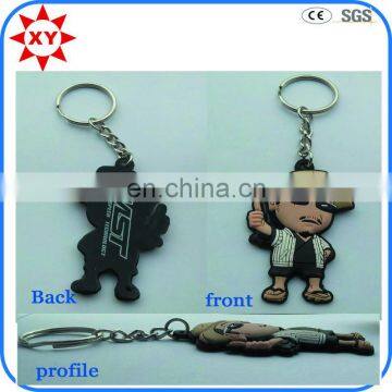 Zhongshan wholesale cheap soft pvc keychain with cartoon