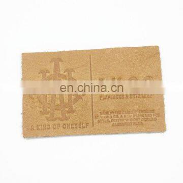 Custom pu leather label/ leather embossed patch