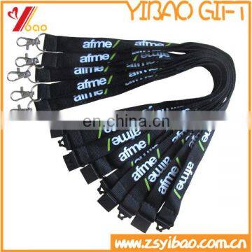 Wholesale custom silkscreen printing polyester lanyard lanyard with card holder / medal / badge reel