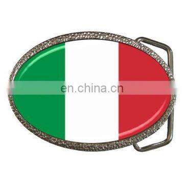 Metal Italy flag italian belt buckle