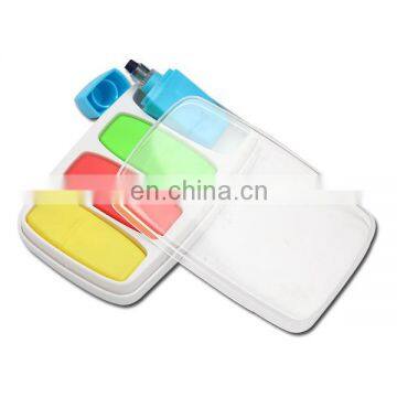 full color sets mini portable highlighter with plastic case