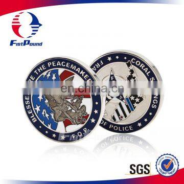 custom design Challenge Coin with star engrave on side for officer