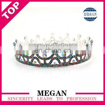 China factory price round rhinestone crystal circle crown Manufacturers