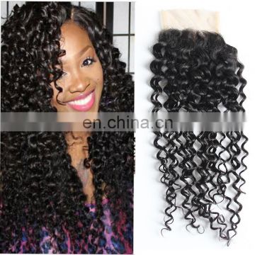 wholesale cheap 4x4 silk base human hair lace closure Brazilian hair top quality free parting closure