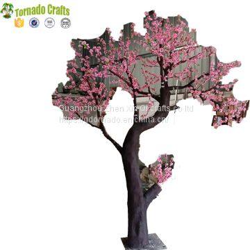 Guangzhou Factory 3m Artificial Peach Blossom Flower Tree for Wedding Decoration