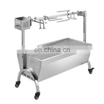 Commercial stainless steel charcoal lamb pig bbq grill spit roast machine