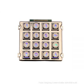 customized waterproof zinc alloy keypad with led backlit