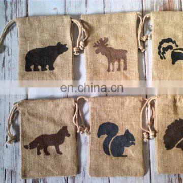 Reusable burlap chocolate goody bag for baby shower or birthday party