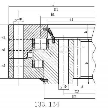 china industrial positioners slewing bearing manufacturer 134.50.4500