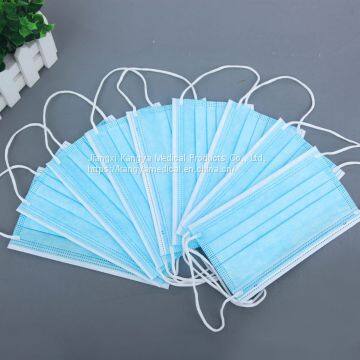 Blue Color Three Layers 3 Ply BFE95 PP Meltblown Nonwoven Medical Facemask Face Masks With Custom Box photo-2