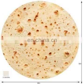 Giant Burrito Parcel Blanket Super Soft Tortilla Round Burrito Blanket Towel Roti Blanket photo-2