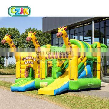 Giraffe Jumper Inflatable Bouncer Jumping Bouncy Castle Bounce House With Slide