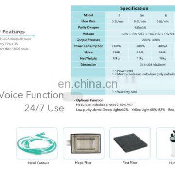 MY-I059P Hospital Single or Dual Flow Rate 3L 5L 8L Portable Home Use 96% Oxygen Concentrator Medical Equipment photo-5