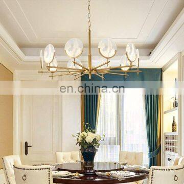 Modern Decorative Gold Metal Led Round Hanging Chandelier Pendant Light photo-2